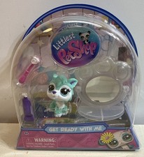 Littlest Pet Shop Get Ready With Me G7 445 TEAL WOLF Virtual Code LPS NEW