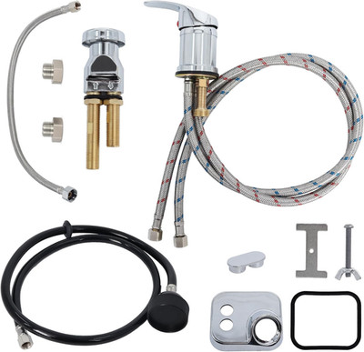 Shampoo Bowl Faucet, Vacuum Breaker outside Faucet Kit & Shampoo Hose for Sink w
