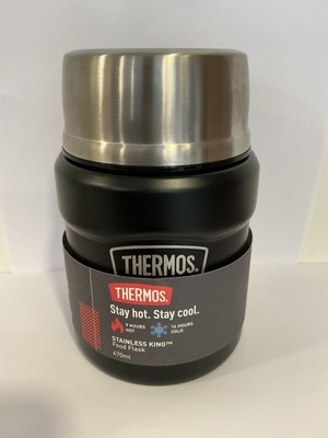 Thermoskanne Stainless King Food Flask, 470 ml (schwarz) Mehrzweckflasche