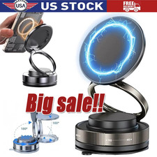 360 Vacuum Magnetic Phone Holder Adjustable Suction Cup Car Mount Foldable Stand