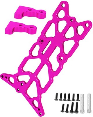 Pink RC Alloy Aluminum Upper Chassis Upgrades Fits 1/10 Rustler Bandit 2WD/VXL
