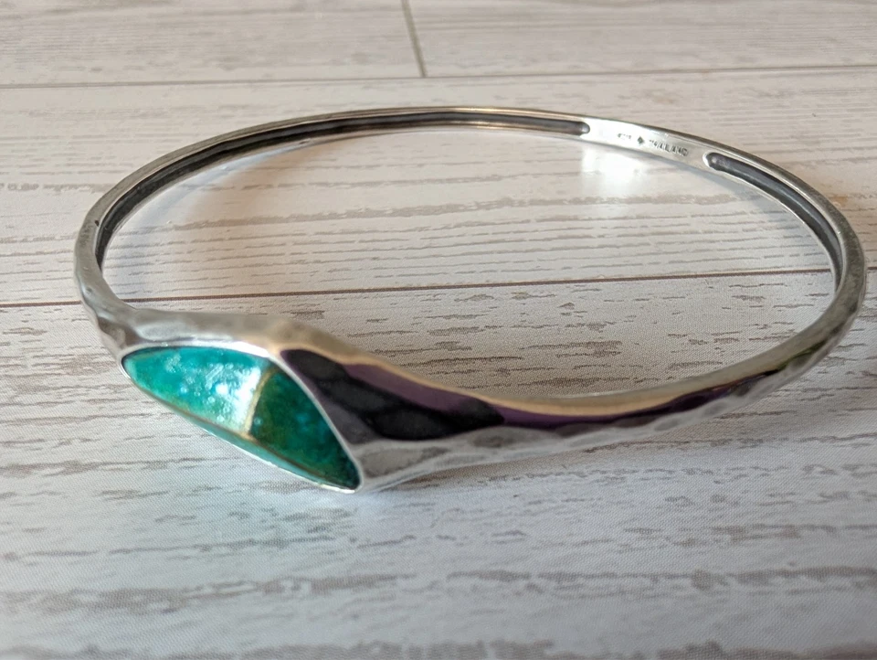 PULSERA BRAZALETE SILPADA B3012 ESTERLINA 925 BIS PÁTINA LATÓN MARTILLADO (T110) Foto 4 de 4