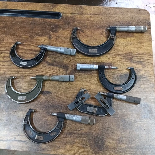 LOT (6) STARRETT And LUFKIN Ball MICROMETERS UNTESTED 