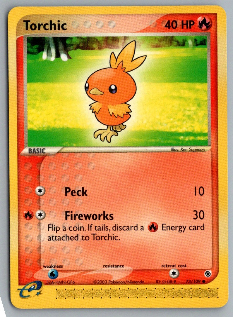 Torchic 73/109 Common Ruby & Sapphire Pokemon Lightly Played