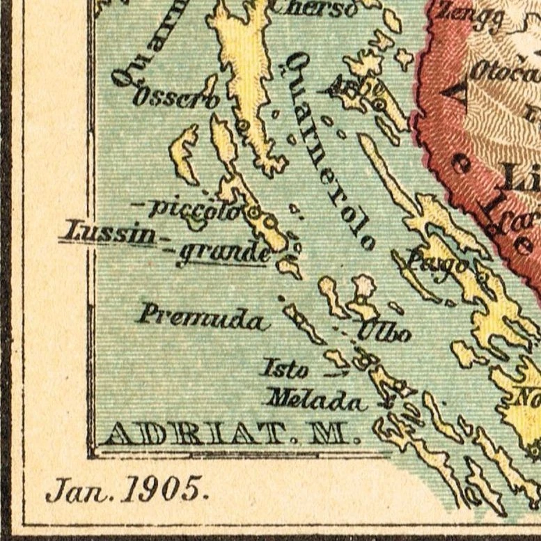 HUNGRÍA Y GALICIA Croacia UCRANIA POLONIA ESLOVAQUIA Cracovia Mapa antiguo 1905 Foto 2 de 4
