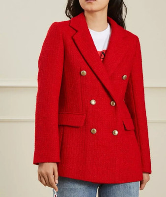 Max&Co  by Max Mara Zweireiher Blazer Bouclé Rot Red Jacket 46IT_44FR_42D