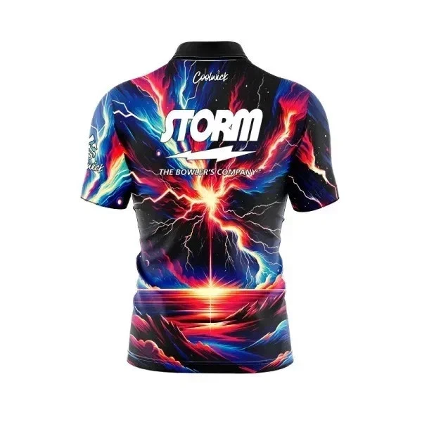 Custom Name Storm Strikes Bowling Jersey