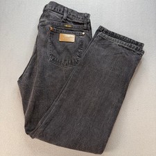 Wrangler Cowboy Cut Jeans Straight Leg 13MWZ 36x30 FIT 34x30 Black Denim Rodeo