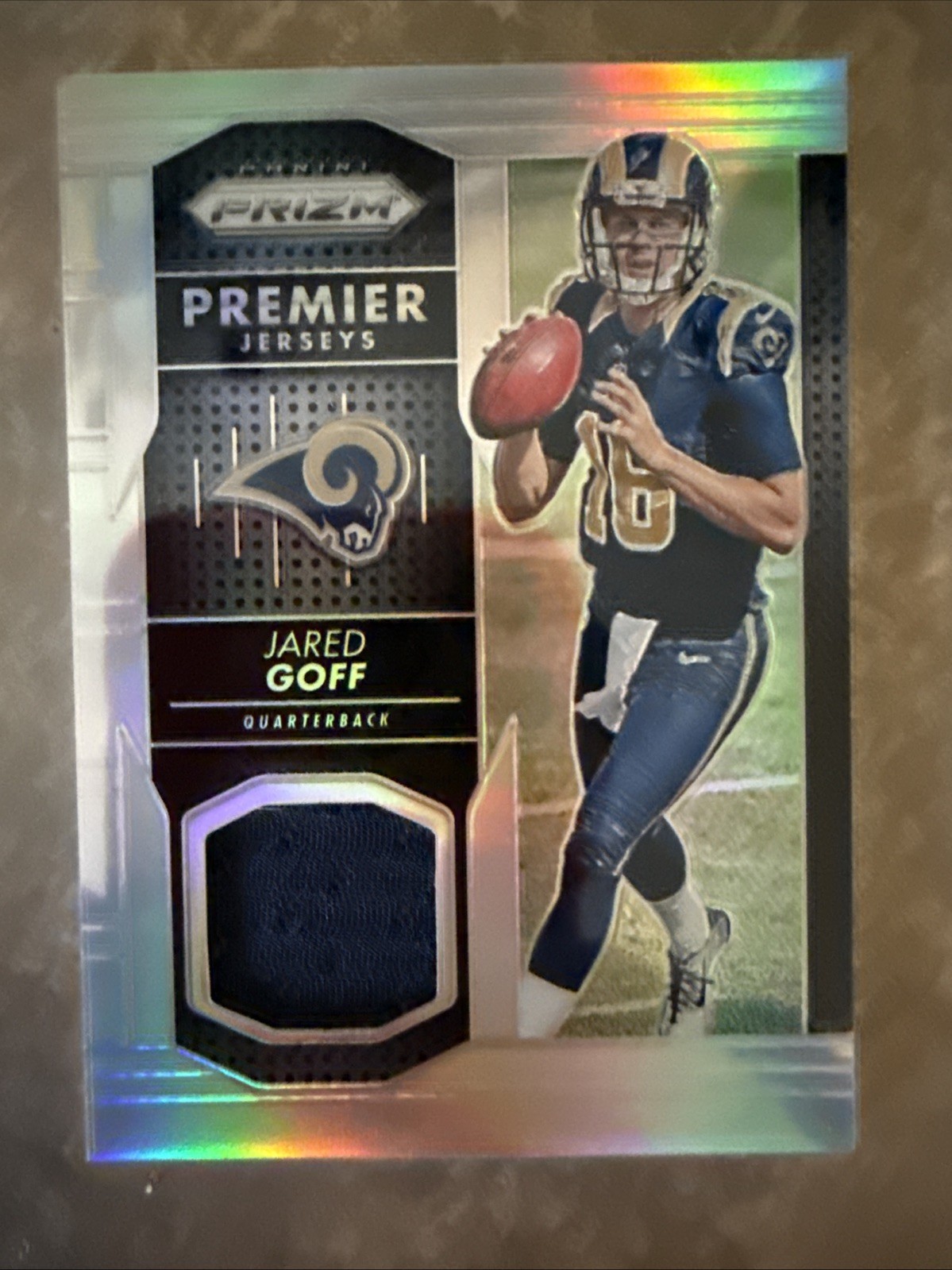 2016 Prizm Jared Goff Premier Jerseys Pink Rookie Card RC Patch Mem #PPJ-JG
