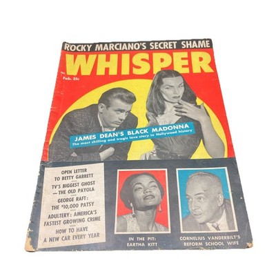 Whisper Magazine Vol. 10 #2 February 1956 James Dean Vampira Celebrity -