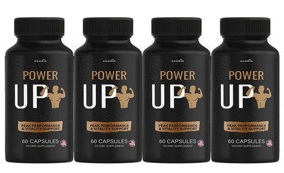 (4 Pack) Power Up Advanced Male Health Support Supplement PowerUp Capsules
