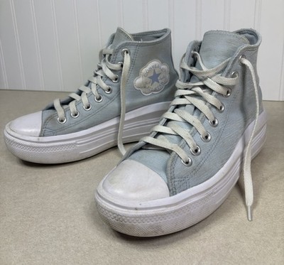 Converse Chuck Taylor All Star Move Platform High Cloud Patch Womens Sz 7.5 8 
