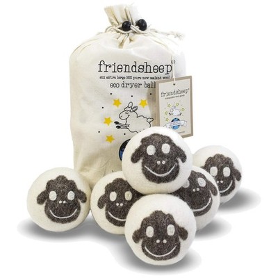 Organic Wool Dryer Balls 6 Pack XL   Eco-Friendly Softener