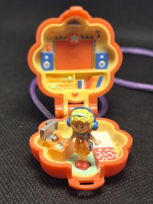 Bluebird Polly Pocket 1991 Vintage Flower Locket Compact Playset Necklace