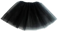 Girls Tutu Classic Elastic 3 or 4 Layered Tulle Skirt Tutu for Toddler Black
