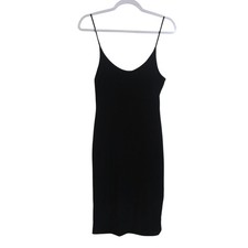 Popular 21 Black Scoop Neck Bodycon LBD Mini Sleeveless Dress Size L