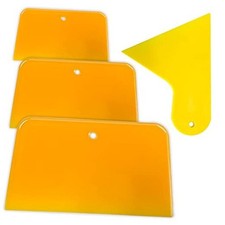 4 Pack Body Filler Spreaders, 3, 4, 5, 6 Inch Reusable Automotive Body Orange