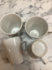 Pack of 4 Churchill Plain Whiteware Cafe Latte Mugs 440ml Porcelain