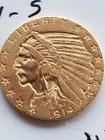 1914 S Indian head 5 dollar GOLD COIN about uncirculated high condition details