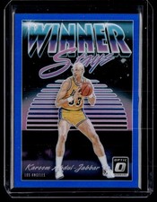 2018-19 Optic Winner Stays Blue Pirzm Kareem Abdul-Jabbar /85 Los Angeles Lakers