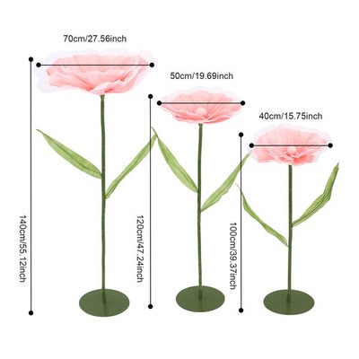 Set Of 3 Artificial Flower Decor Handmade Arrangements For Wedding Decoration