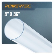 Clear PVC Pipe 4" x 36" Long, 1PK Rigid Plastic Tubing, Round Tube Compatible...
