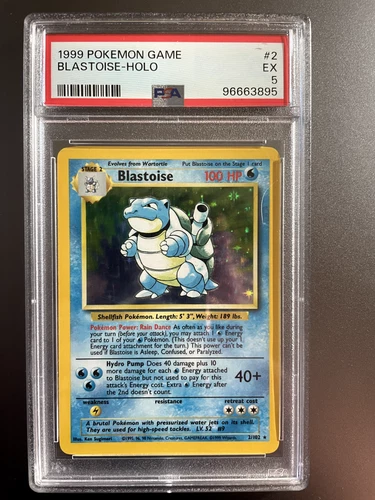 1999 Pokemon Blastoise -Holo Base Set 2/102 PSA 5