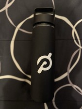 PELOTON Glass Water Bottle W/ Black Silicone Non-Slip Grip 16 oz Set of 2