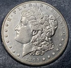 1895-O Morgan Silver Dollar AU+ Beautiful Old Album coin