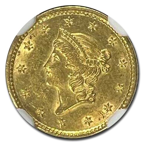 1849 $1 Liberty Head Gold MS-61 NGC (Open Wreath) - Picture 2 of 3