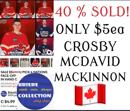 20%OFF SALE🇨🇦🇺🇸U PICK 4 NATIONS FACE-OFF HOCKEY CARDS🇫🇮🇸🇪MCDAVID CROSBY - Bild 1 von 49