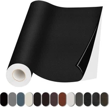 Leather Repair Patch, 17X79 Inch Self Adhesive inch, Black 