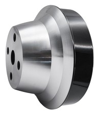 March Performance Water Pump Pulley Serpentine Smooth Aluminum Clear Sbc Ea