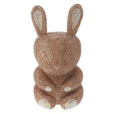 Gold Tone Alloy Metal Rhinestone Crystal Clutch Evening Bag HB6300-BRW