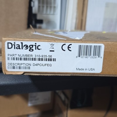 Dialogic D4PCIUFEQ Telecom Card/System Module, MPN 310-935-56