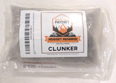 Nugget Reserve Gold Paydirt Clunker Panning Pay Dirt Bag Prospecting Concentrate