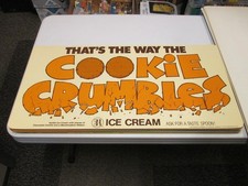 Baskin Robbins ice cream 1983 COOKIE CRUMBLES marshmallow store display sign