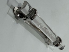 CHANEL Barrette Hair clip pin AUTH Coco CC Logo Silver Clear kenkenjp Logo Stick
