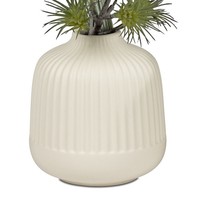 Dekovase Vanilla Mit Relief Rund H. 15Cm Matt Creme Aus Keramik Formano Wa