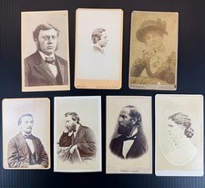 Antique Victorian CDV Photo Lot 7ct William H English Vice Pres Candidate Wife