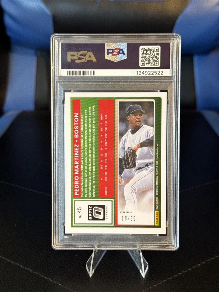 Panini Donruss Optic Pedro Martinez #45 2025 Black Velocity Prizm/39 ¡Pop 1!!! Foto 2 de 2