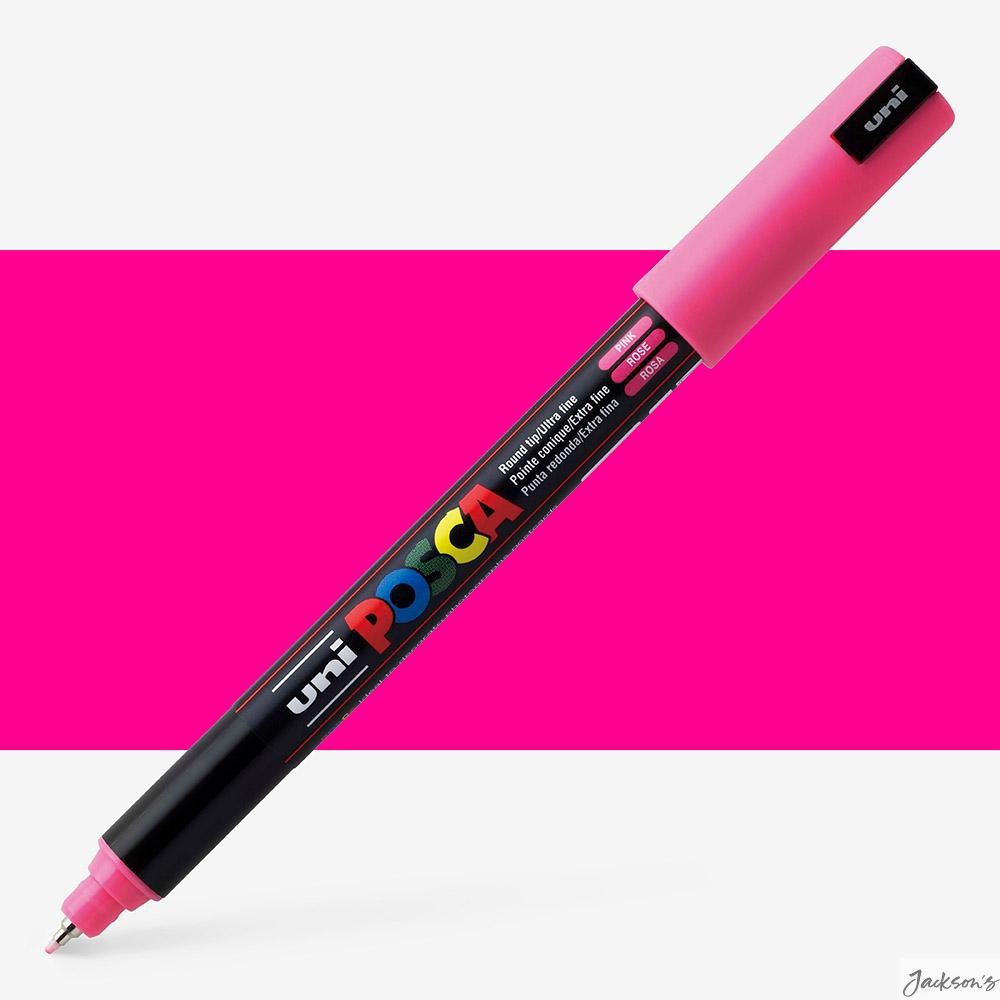 Uni Posca PC-1MR Paint Marker Water Based 0.7mm Pink For Fine Detail
