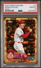 2023 Topps Chrome Sapphire Shohei Ohtani Gold Refractor #17 #/50 PSA 10