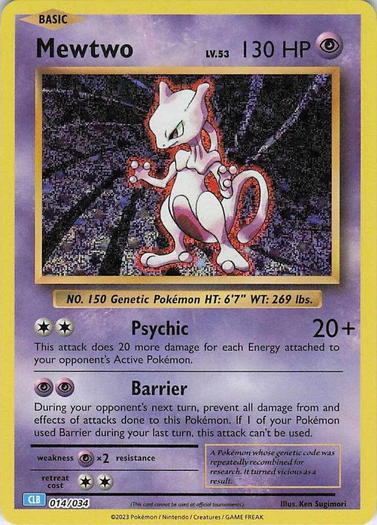 Mewtwo 014/034 Trading Card Game Classic for sale | eBay