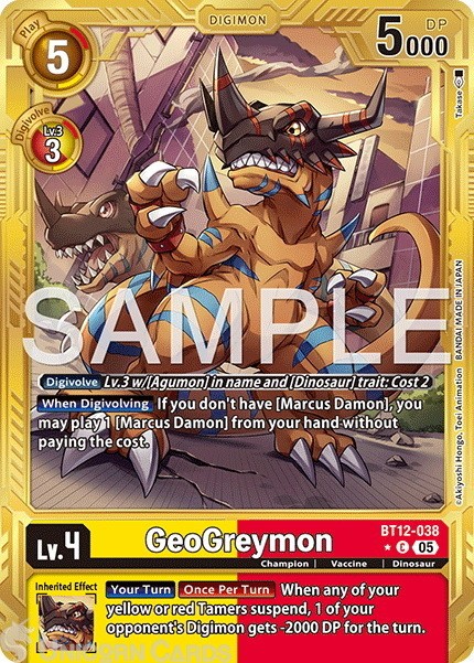BT12-038 GeoGreymon : Common Foil Alternative Art : AD01: Advanced Booster Digim