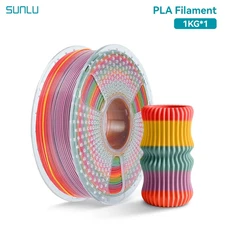 1KG PLA/SILK Rainbow Filament 1.75Mm 1000G Spool (2.2Lbs)Rainbow Effect Neatly W