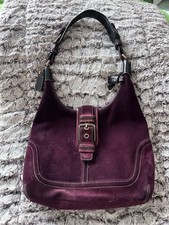 Burgundy Vintage Rare Coach Hampton Shoulder Bag Sobo Hobo Buckle Bag Y2K 2000s