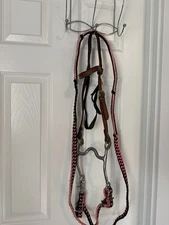 Bridle Light Oil Western Headstall with Bit and Reins