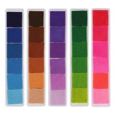 4.7"x1" Craft Ink Pad for Rubber Stamp, 5Pcs Washable Stamp Pad, 6 Colors