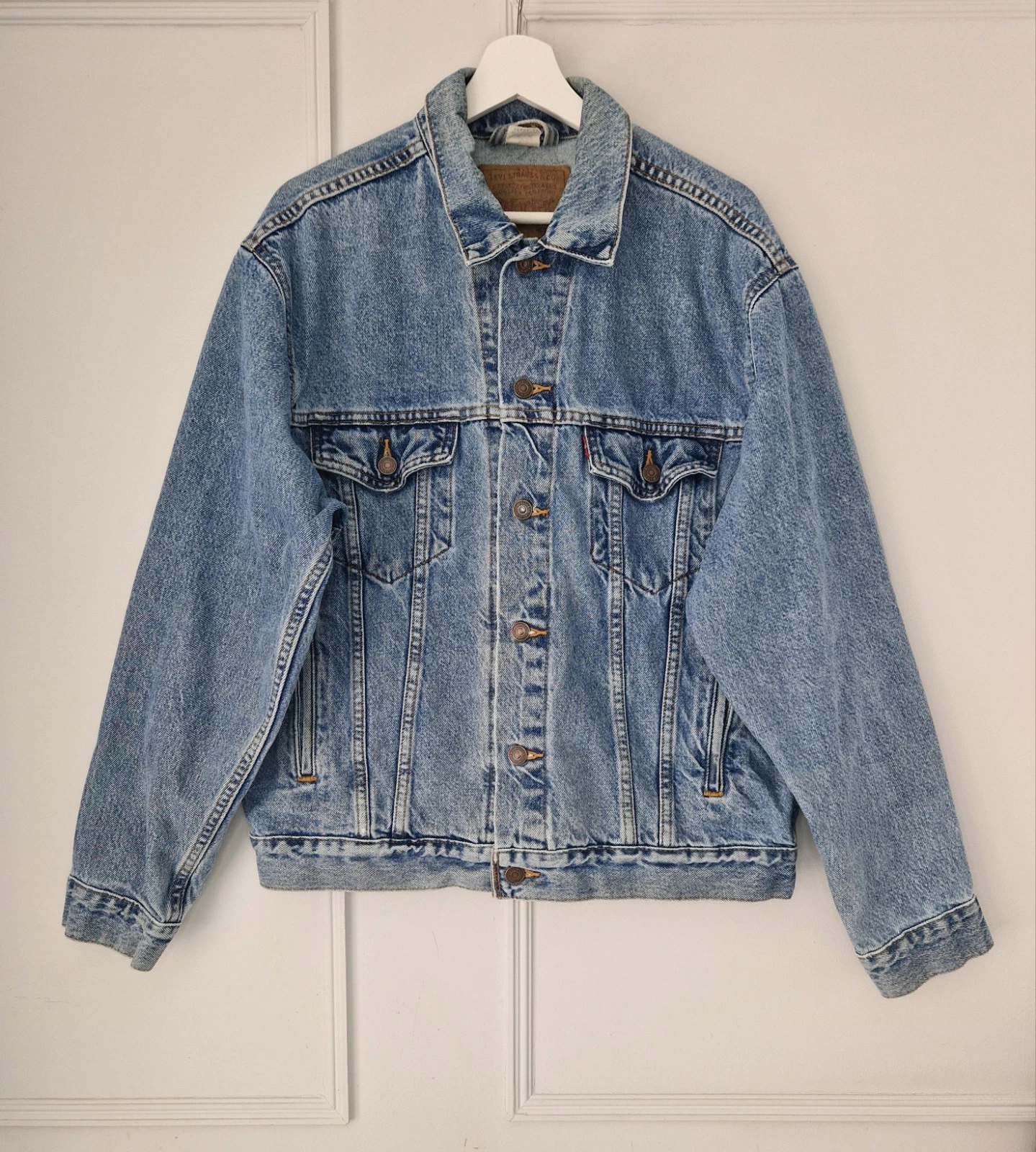 Vintage Levi's Trucker Denim Jacket Medium Blue USA Made Button Up